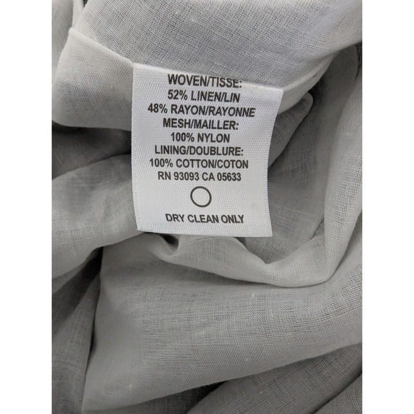 NIC+ZOE Special Edition Secret Garden Linen Blend Mesh Black Midi Skirt Size 16 - Picture 5 of 8